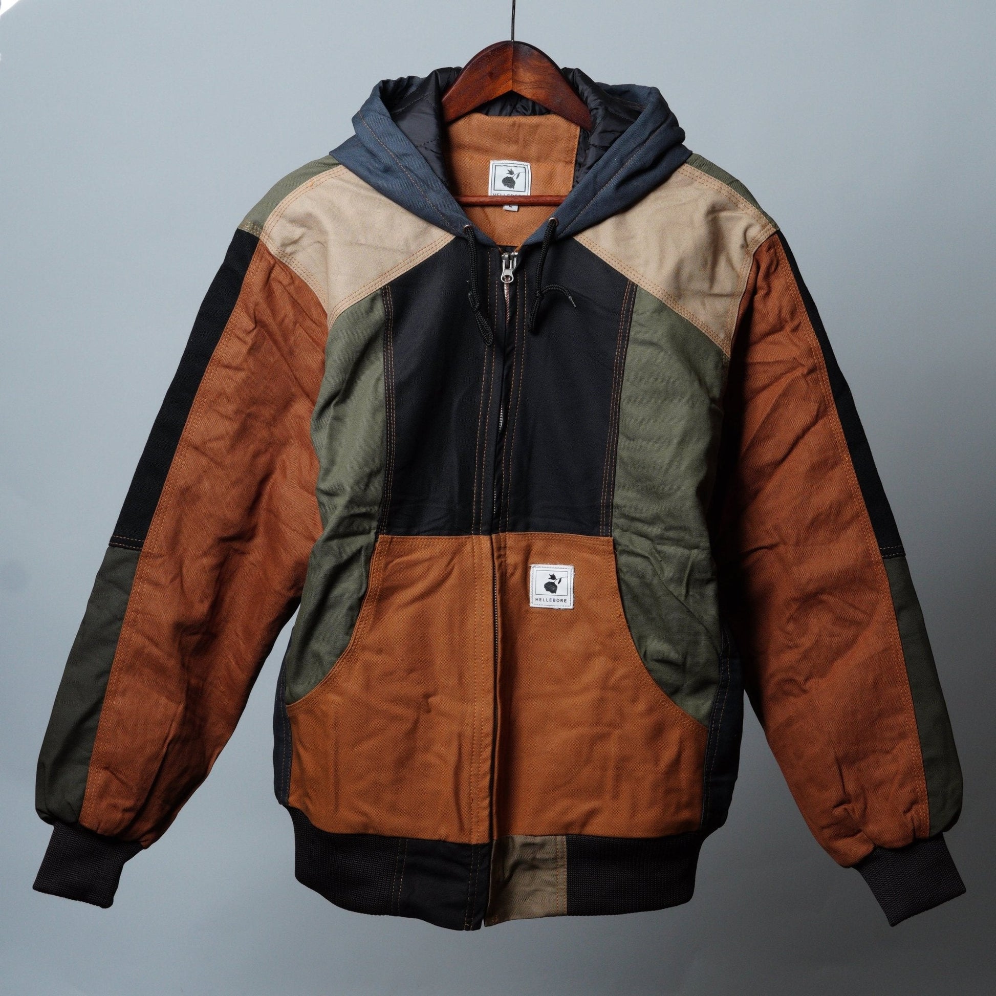 Workwear Colorblock Hooded Jacket - The Hellebore Shop