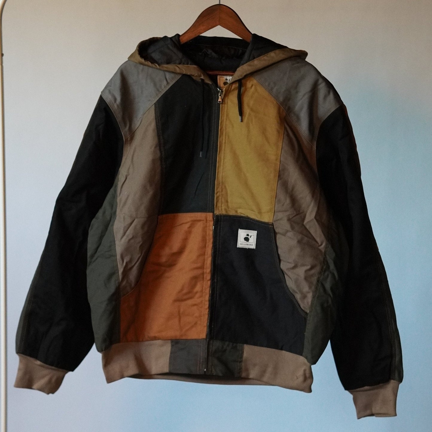Workwear Colorblock Hooded Jacket - The Hellebore Shop