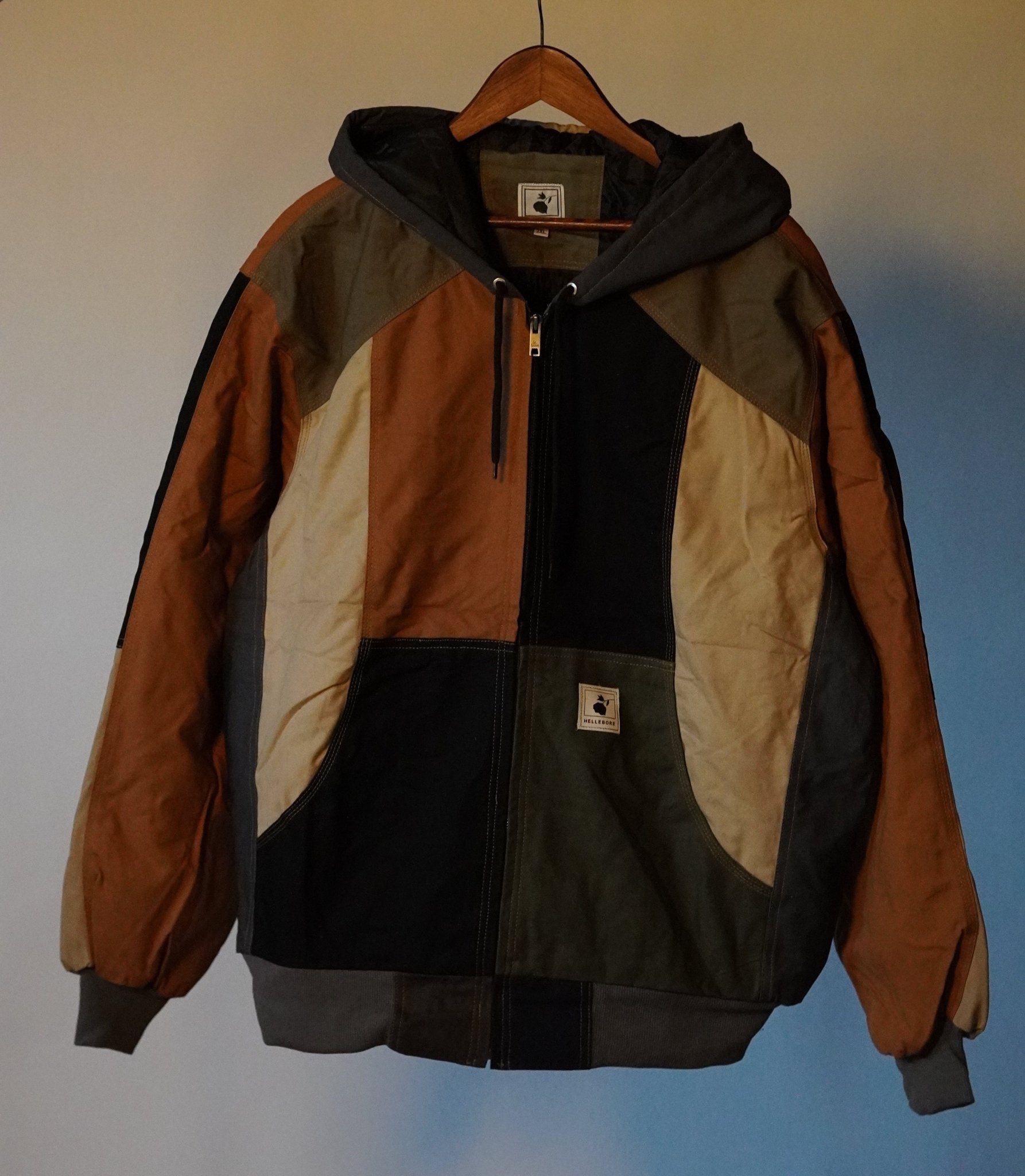 Workwear Colorblock Hooded Jacket - The Hellebore Shop