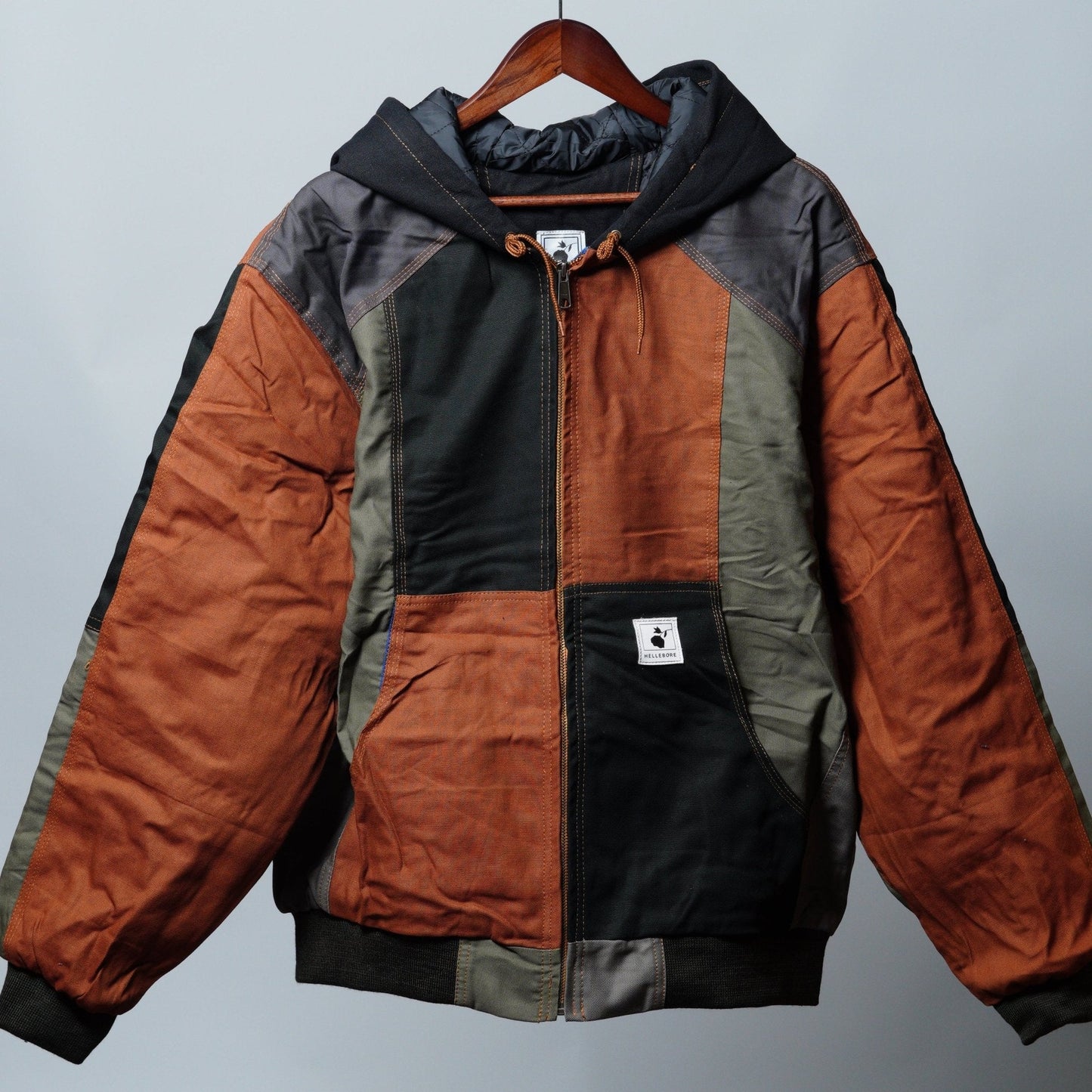 Workwear Colorblock Hooded Jacket - The Hellebore Shop
