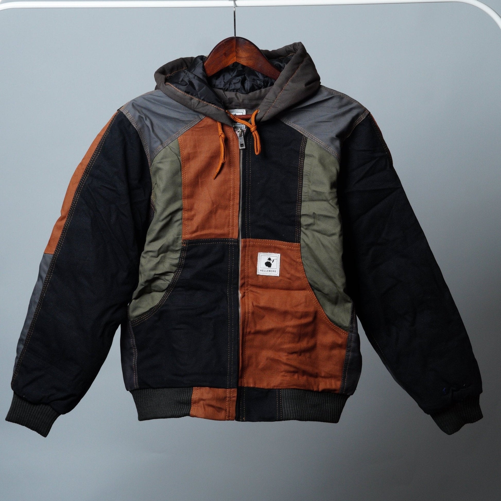 Workwear Colorblock Hooded Jacket - The Hellebore Shop