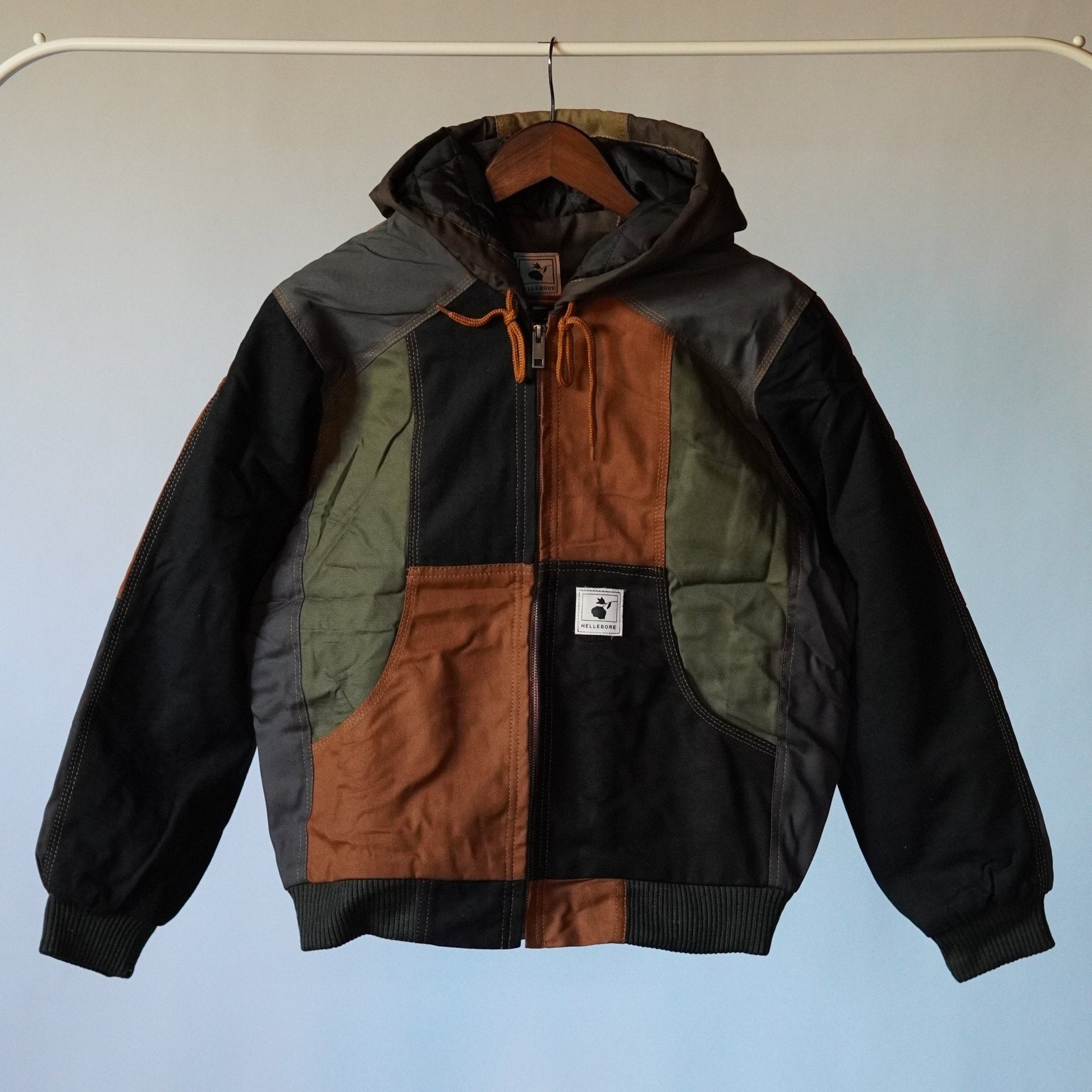 Workwear Colorblock Hooded Jacket - The Hellebore Shop
