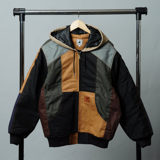 Workwear Colorblock Hooded Jacket Size L - The Hellebore Shop