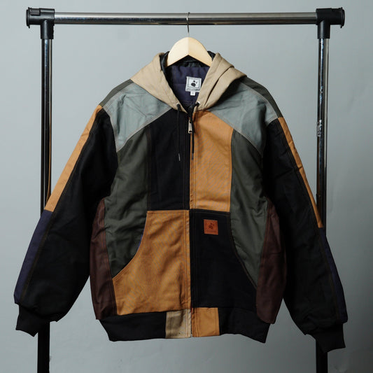 Workwear Colorblock Hooded Jacket Size L - The Hellebore Shop