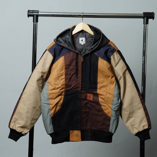 Workwear Colorblock Hooded Jacket Size L - The Hellebore Shop
