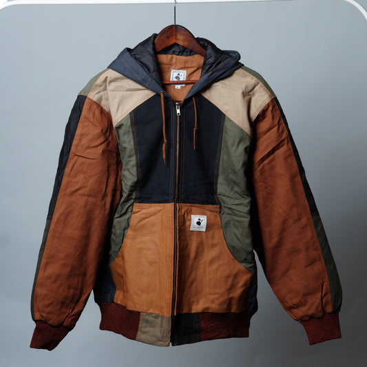 Workwear Colorblock Hooded Jacket Size L - The Hellebore Shop