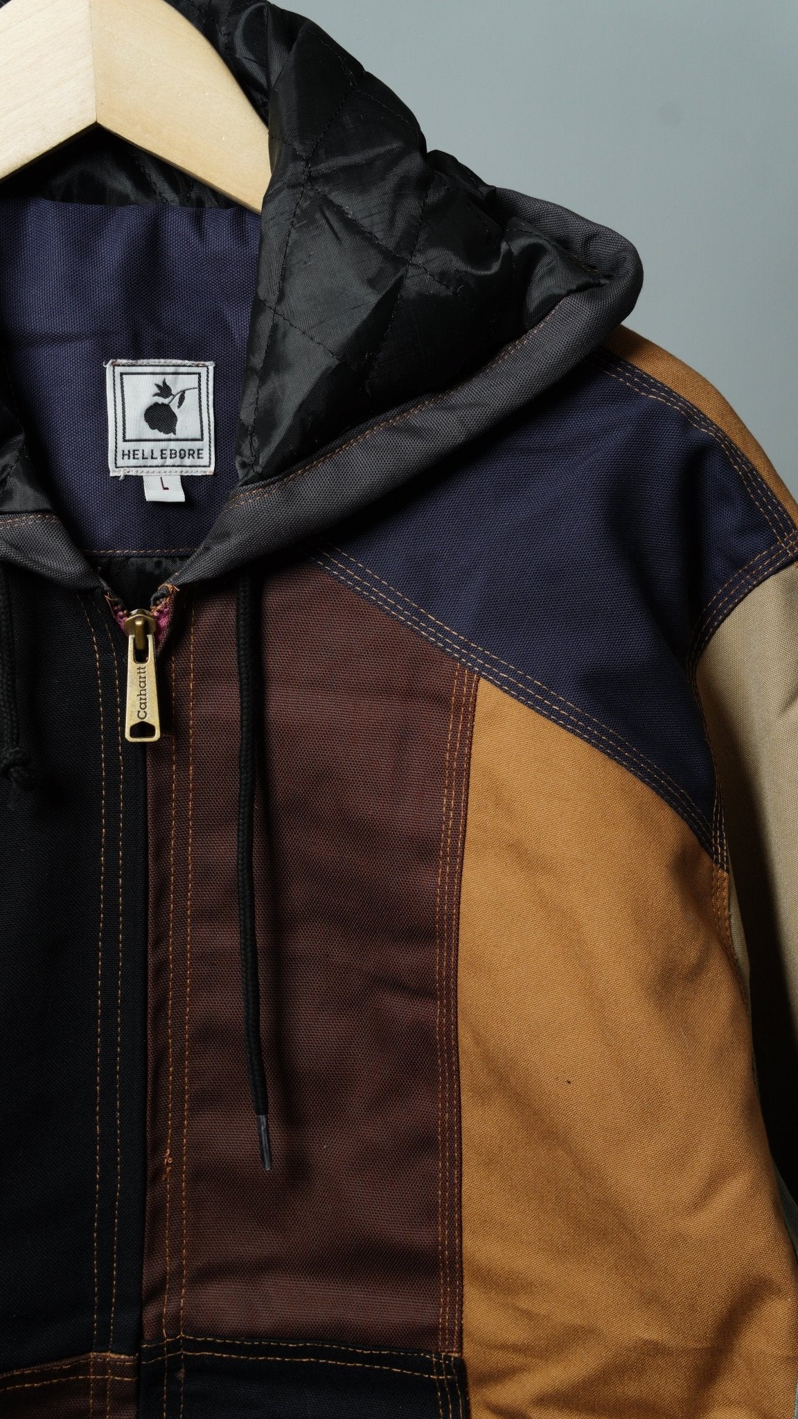 Workwear Colorblock Hooded Jacket Size L - The Hellebore Shop