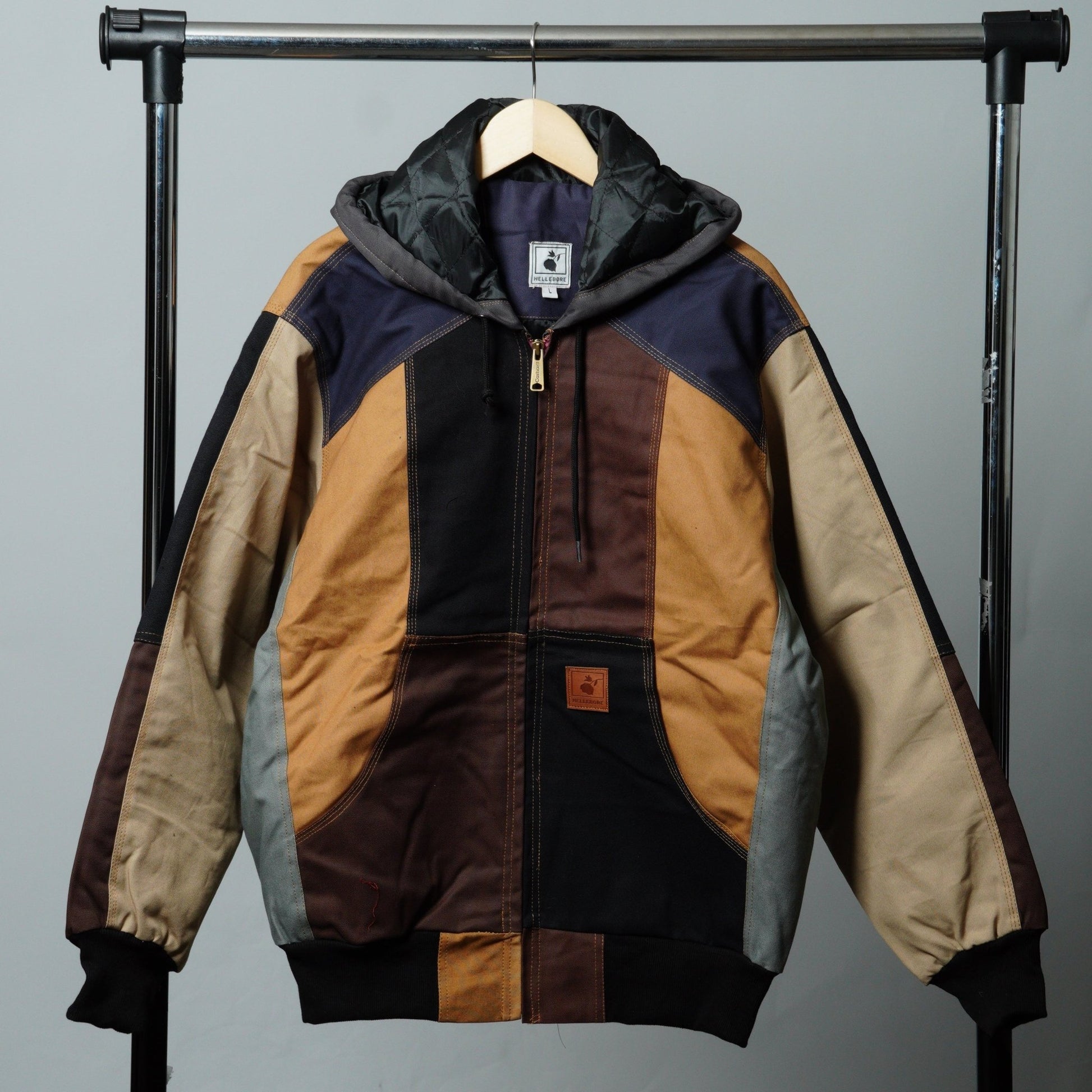 Workwear Colorblock Hooded Jacket Size L - The Hellebore Shop