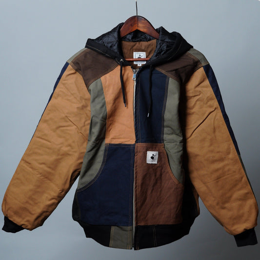 Workwear Colorblock Hooded Jacket Size M - The Hellebore Shop