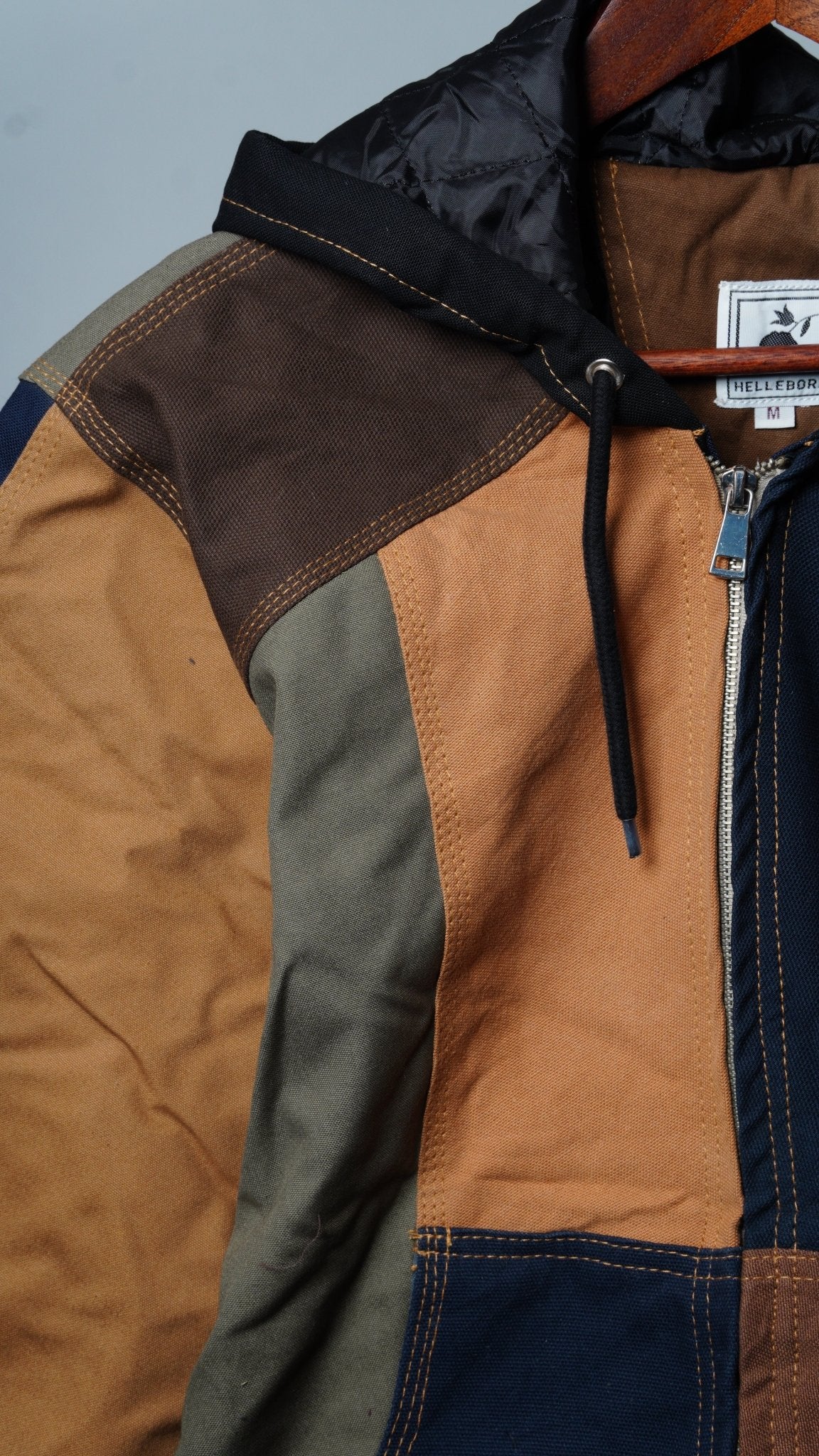 Workwear Colorblock Hooded Jacket Size M - The Hellebore Shop