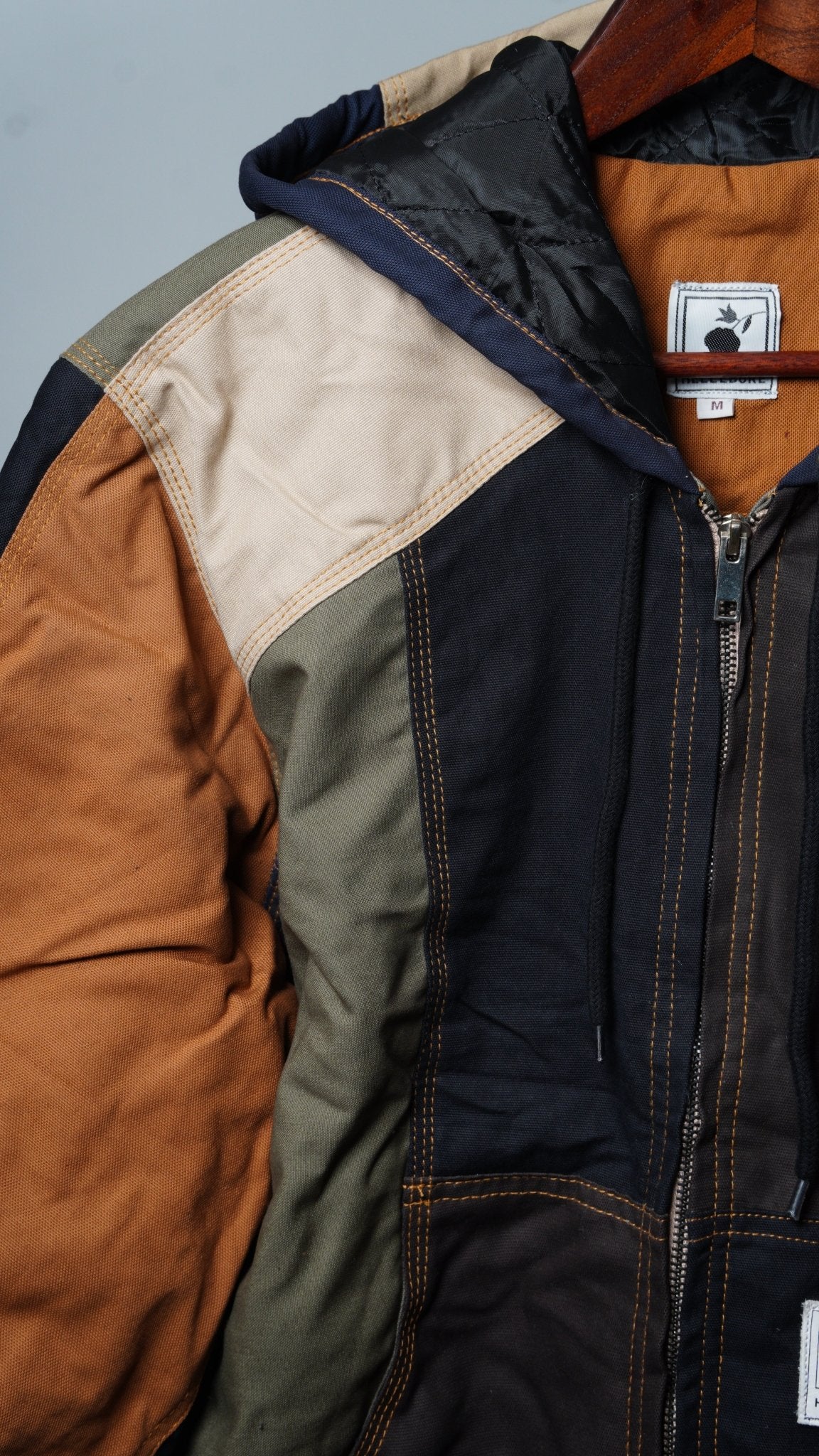 Workwear Colorblock Hooded Jacket Size M - The Hellebore Shop