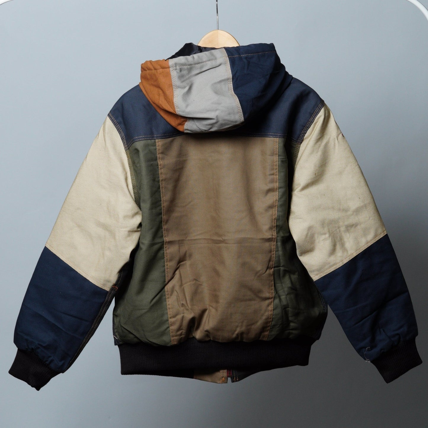 Workwear Colorblock Hooded Jacket Size M - The Hellebore Shop