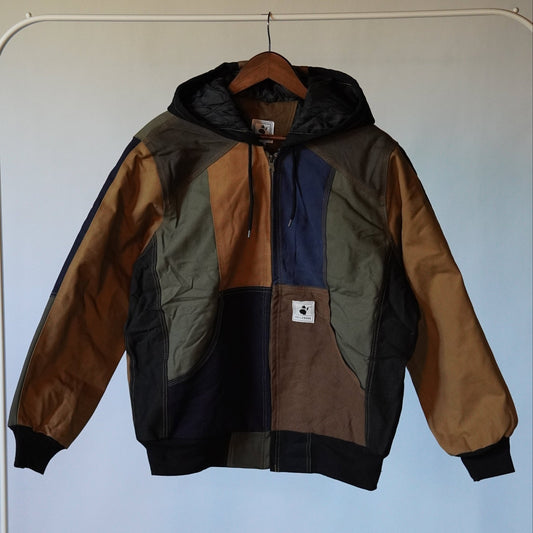 Workwear Colorblock Hooded Jacket Size M - The Hellebore Shop