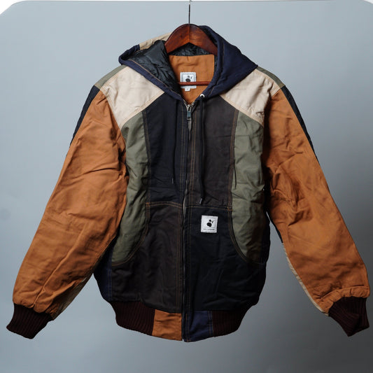 Workwear Colorblock Hooded Jacket Size M - The Hellebore Shop