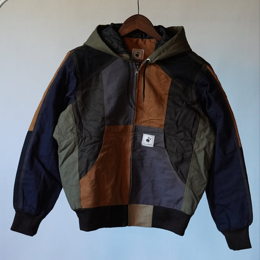 Workwear Colorblock Hooded Jacket Size S - The Hellebore Shop