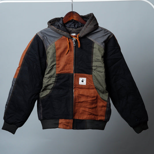 Workwear Colorblock Hooded Jacket Size S - The Hellebore Shop