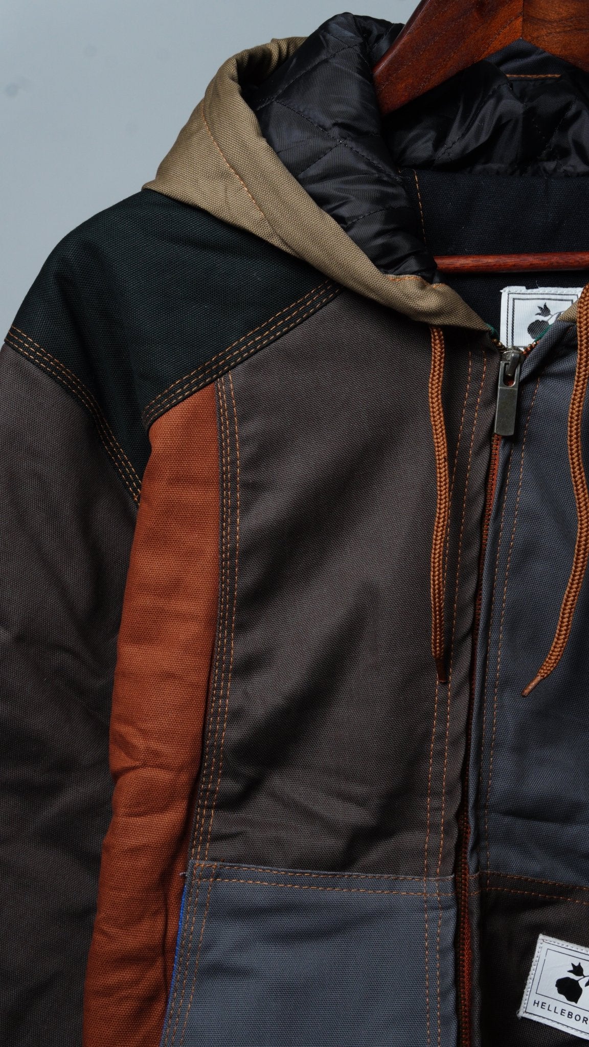 Workwear Colorblock Hooded Jacket Size XL - The Hellebore Shop