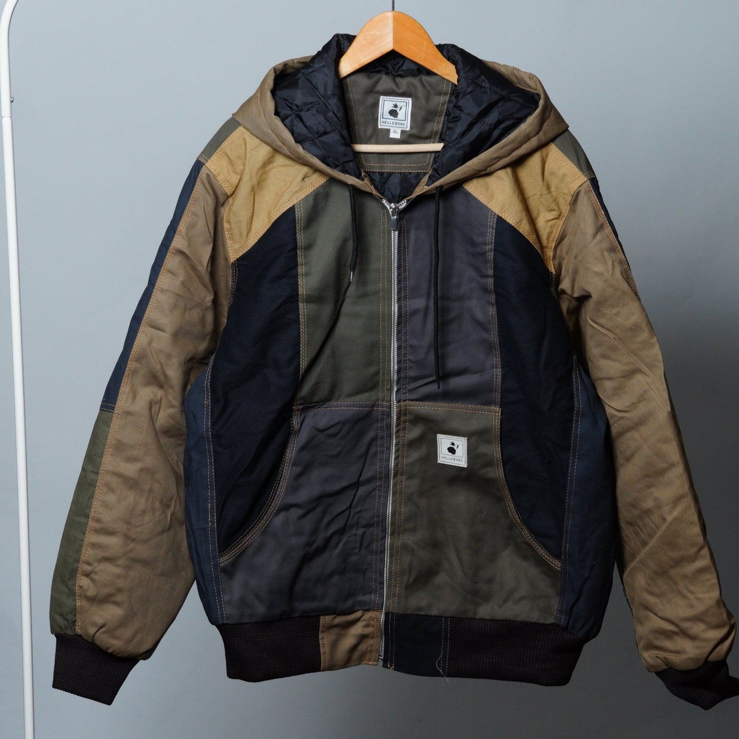 Workwear Colorblock Hooded Jacket Size XL - The Hellebore Shop