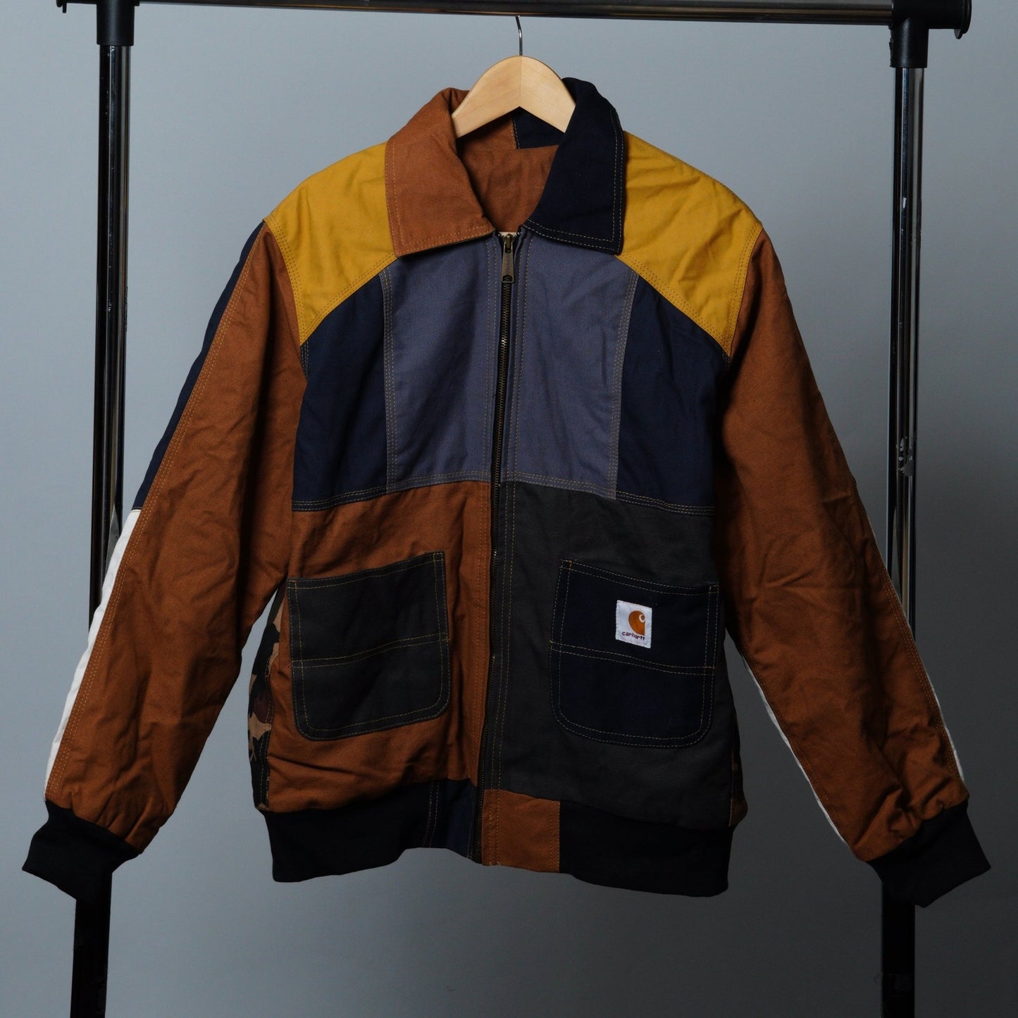 Workwear Colorblock Patch Pocket Jacket Size S - The Hellebore Shop